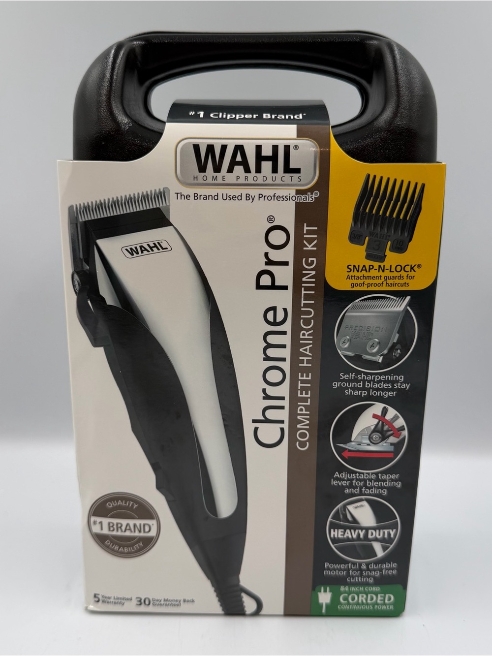 NEW Wahl Clippers Chrome Pro Complete Haircutting Kit Corded Heavy Duty